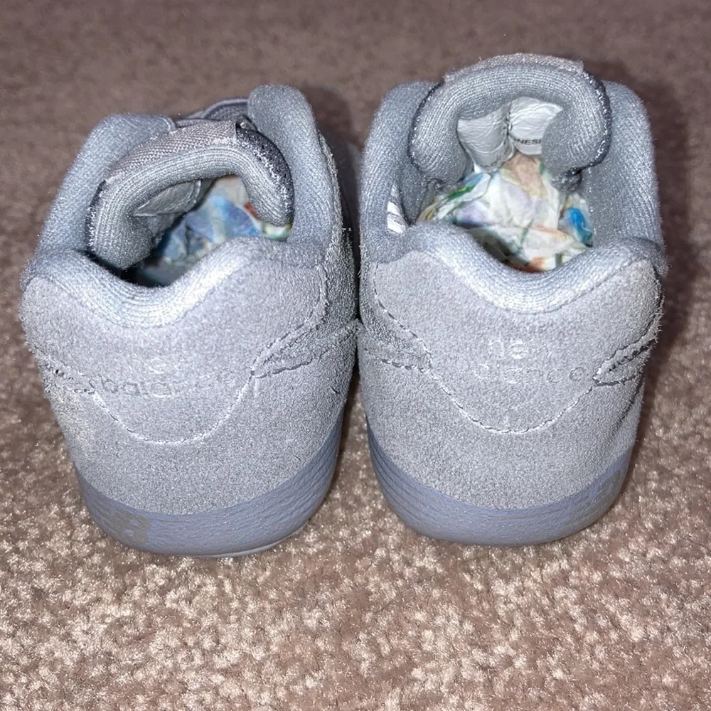 New balance 574 silver crib shoe 3w unisex